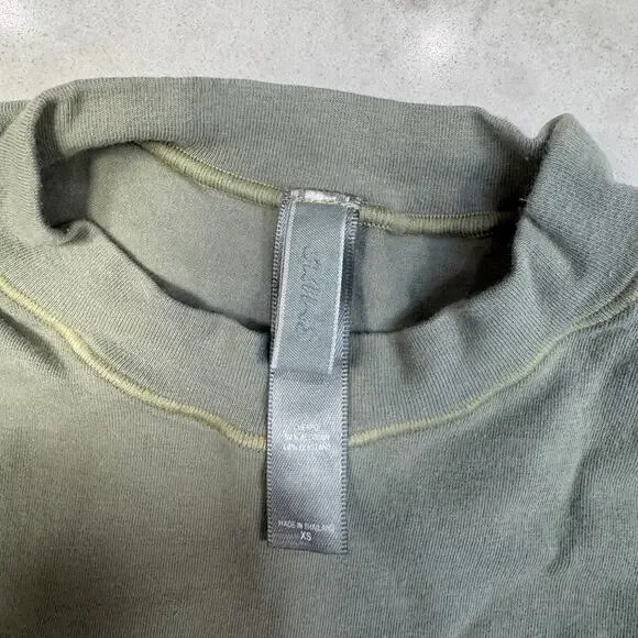 SKIMS Olive Green Cotton Tank Top Women's XS Minimalist Luxury Clean Loungewear - Picture 3 of 15